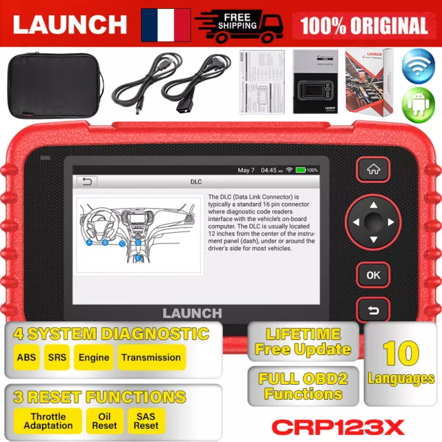 LAUNCH CRP123X PRO Elite Outils diagnostics scanner 4 Systèmes + 3 Services Wifi