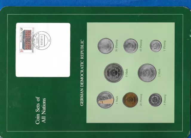 Coin sets of all nations East Germany All 1979 UNC 5 Pf 1981 5 Mark KM#29 32,000