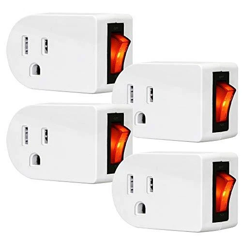 Adaptador de salida a tierra ANKO ETL listado adaptador de grifo de pared con indicador rojo O...