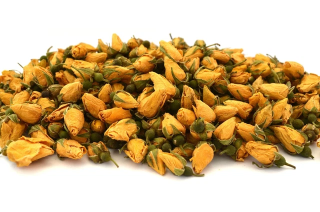 Getrocknete gelbe Rosenknospen für Handwerk Tee Potpourri Seifenkerze Konfetti 5g - 1kg