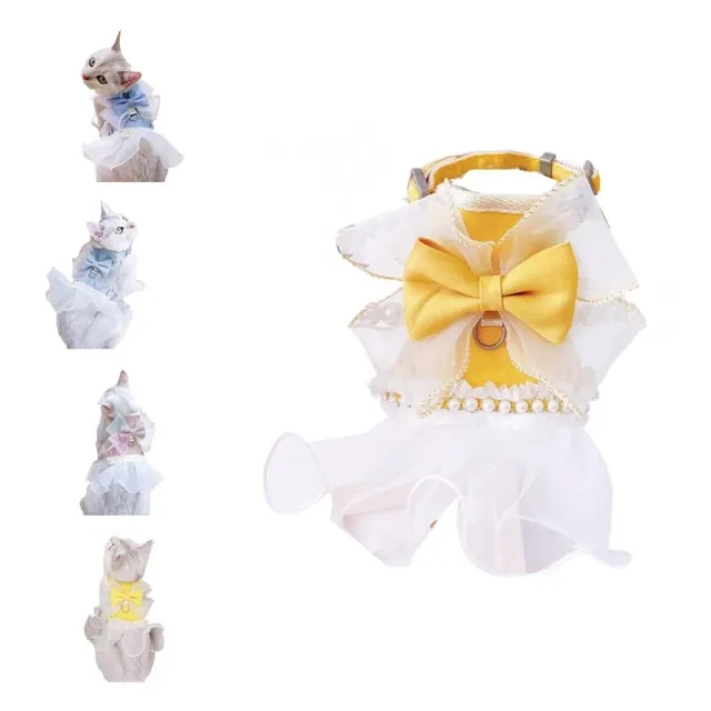 Pet Harness Set Bowknot Dekorative Katzen Prinzessin Brustgurt Traction Leash