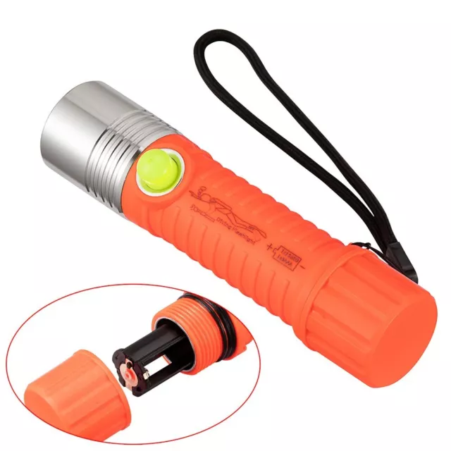 Powerful Waterproof Flashlight Torch for Diving 1600LM LED Light 50M Underwater