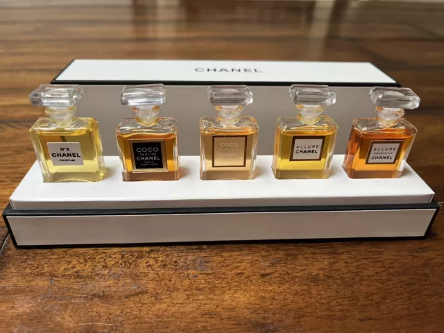 VINTAGE CHANEL WARDROBE Fragrance Set Pure Parfum Box 4 Mini N0 19,22,5,COCO  $250.00 - PicClick
