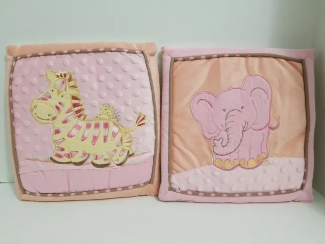New Jessica Breedlove Designs Jessi's Jungle Wall Hangings Pink Elephant Giraffe