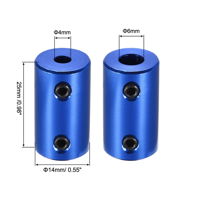 5mm To 8mm Bore Rigid Coupling 25mm Length 14mm Diameter Aluminum Alloy Shaft Couplers Connector Red 4pcs - View #9
