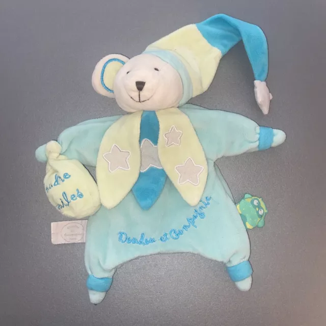 Doudou et compagnie marionnette souris verte bleu Chouette ça brille