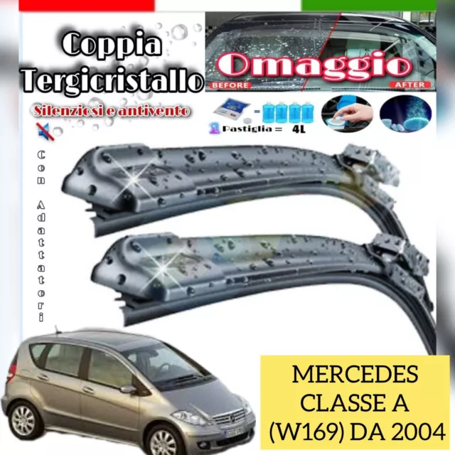 Kit 2 Spazzole Tergicristallo Ant Mercedes Classe A  (W169) Da 2004 (X4) 650+575