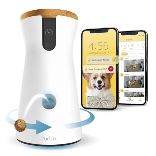Cámara inteligente 360° para perro con suscripción [paquete de seguridad premium, 2023]