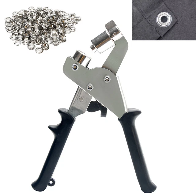 Kit de herramientas de ojal de orificio de 3/8 pulgadas hágalo usted mismo prensa magnética de mano portátil