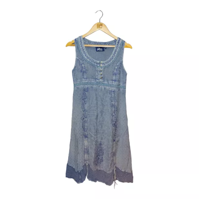 Joe Browns Womens Denim A Line Midi Dress Medium High Waist Sleeveless by Coline