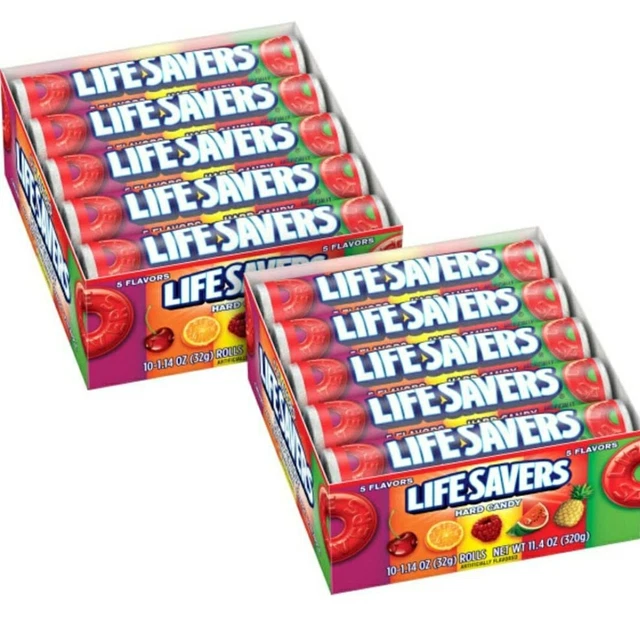 LIFE SAVERS 5 Flavors Hard Candy Rolls, 1.14 Ounce (Pack of 20) 13.99