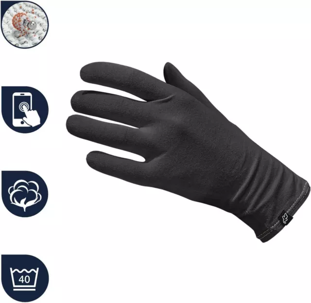 RRP£49.99 multipack Elephantskin Gloves Anti-microbial Organic Cotton L XL BLACK