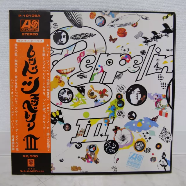 Led Zeppelin / Iii Japan Issue Lp W/Obi, Insert, Poster