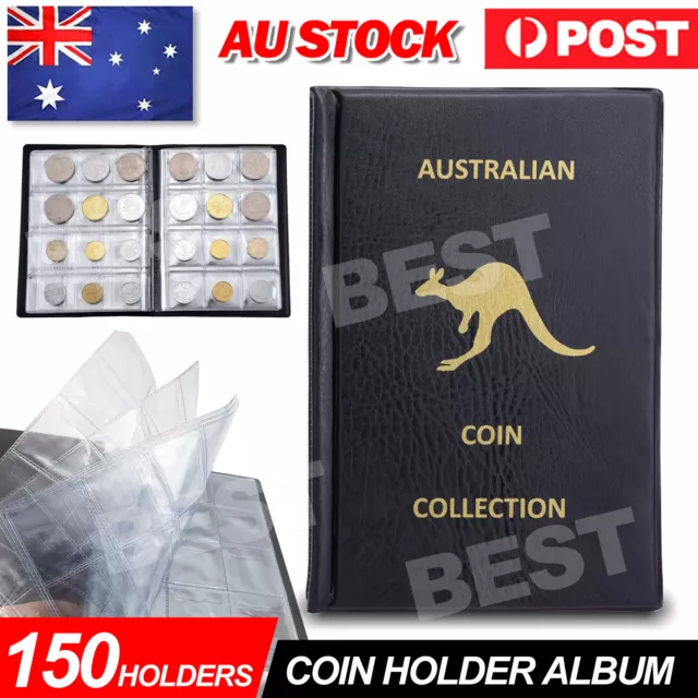 Coin Album - Australian Coin storage Folder Book Holds 150 Coins Suit 50c CenT