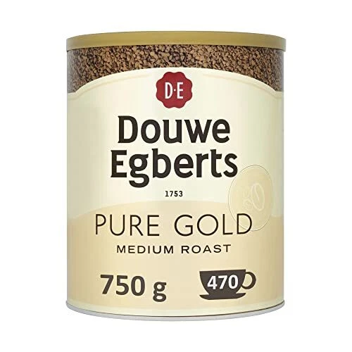 Douwe Egberts Medium Roast Pure Gold Freeze Dried Instant Coffee 750g