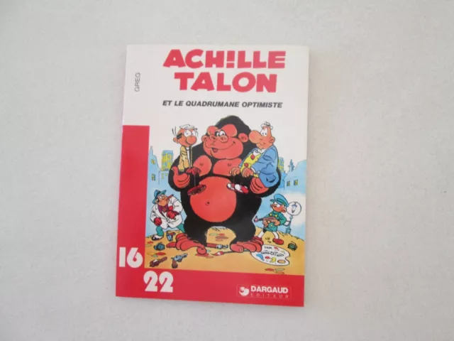 Achille Talon 16/22 Eo1981 Tbe/Ttbe Et Le Quadrumane Optimiste Edition Originale