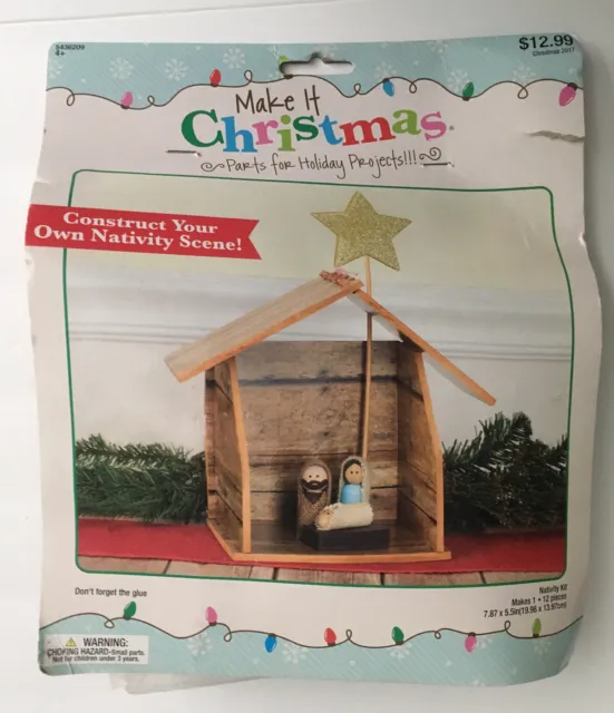 Kit de madera Make It Navidad Navidad Proyecto de Natividad Sellado