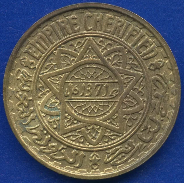 1951 (1371) Morocco 50 Franc Coin 2