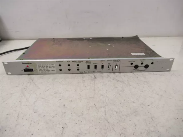Panasonic WJ-810 Time Date Generator Rack Mount Deck