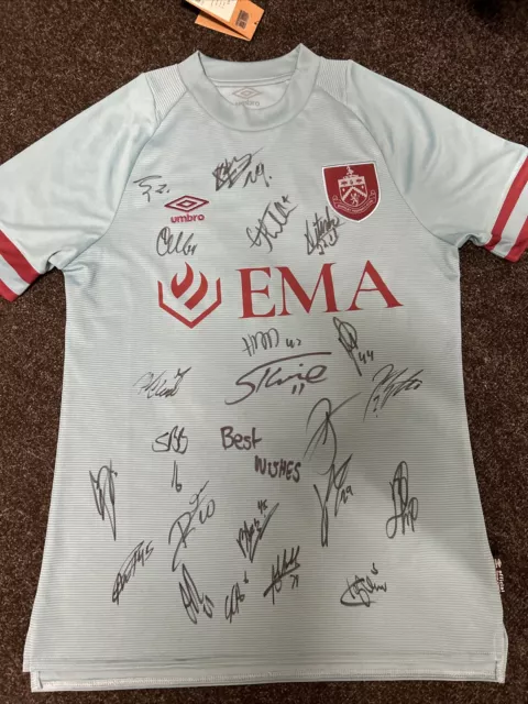 Signed Burnley Shirt. Signed by NEW 23/24 Squad. Adults Brand New Shirt.