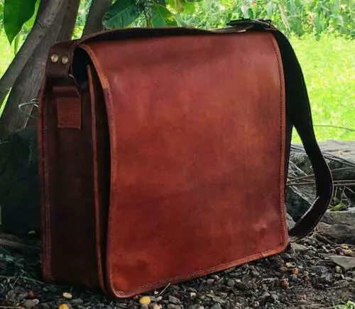 Homme Neuf Original Chèvre Bandoulière Cuir Épaule Portable Mallette Vintage Sac