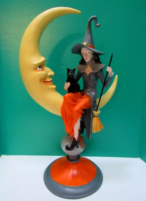 Halloween Witch "Fly Me To The Moon"  Art Nouveau Witchy Witch - Very Impressive