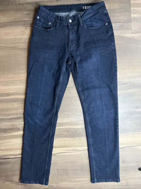 IZOD MEN’S STRAIGHT Fit Jeans Dark Blue 32x32 Comfort Stretch $16.00 ...