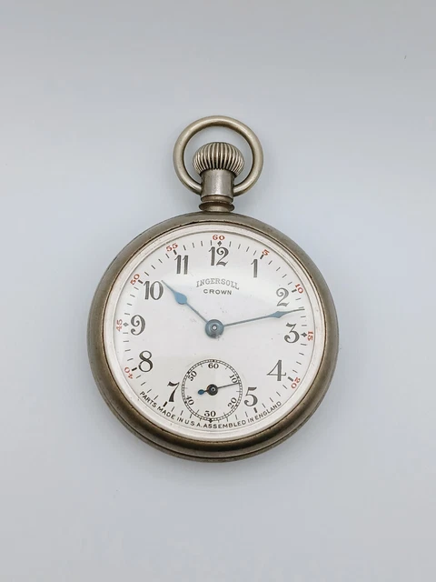 VINTAGE INGERSOLL Crown Pocket Watch Made In USA Collectable Rare 25.00 PicClick UK
