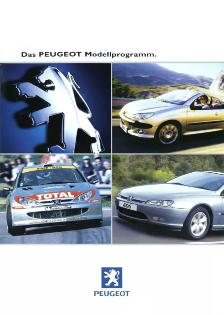 Peugeot Programm Prospekt 2002 1/02 D 806 607 406 Coupé Break 306 Cabrio 307 SW