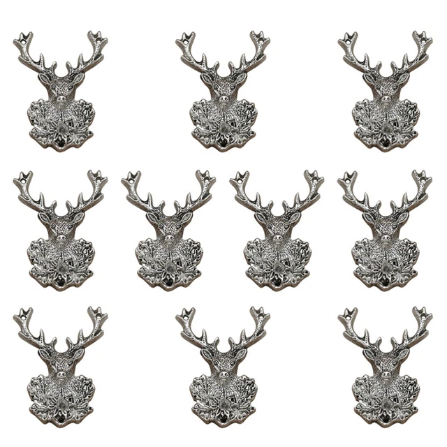 10 Pcs DIY Pendant Charms Jewelry Making Pendants Animal Deer Head