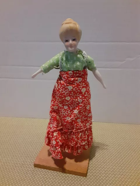 Antique Vintage Bisque & Cloth Dollhouse Doll ~Beautiful #3
