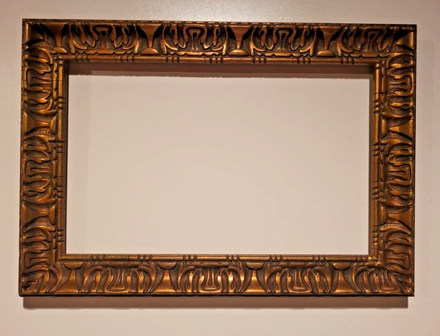 Cadre ancien à canaux 69x60 cm, feuillure 55x46 cm 10F bois