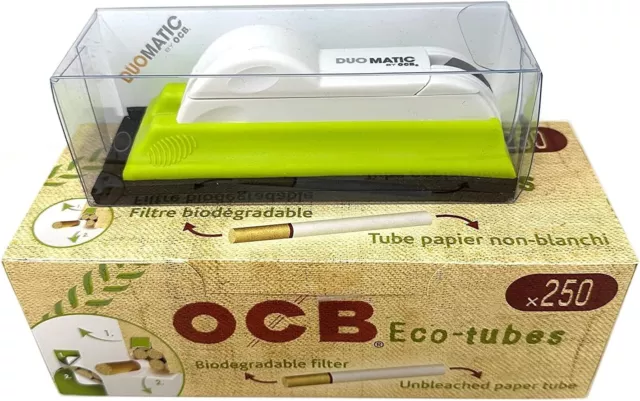 OCB Zigarettenschlauch Starter Kit - Öko biologisch abbaubare Zigarettenröhrchen mit DuoMat