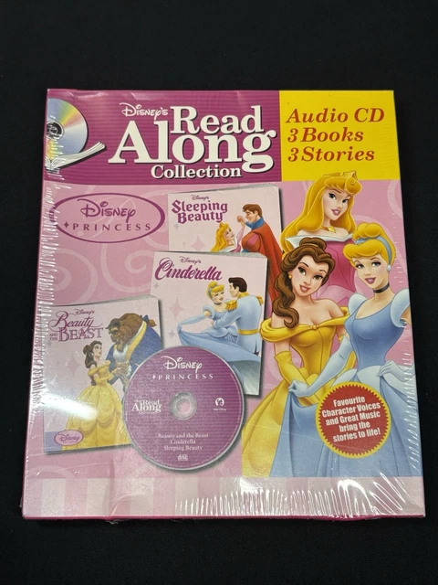 RARE DISNEY PRINCESS Read Along Collection 3 Books 3 Stories Audio CD ...
