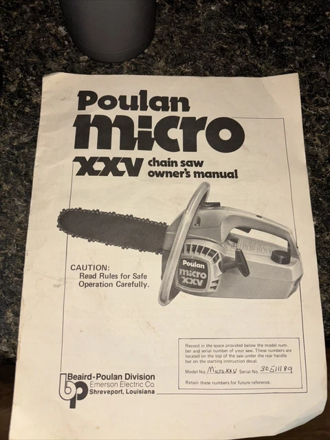 Poulan micro xxv manual deals