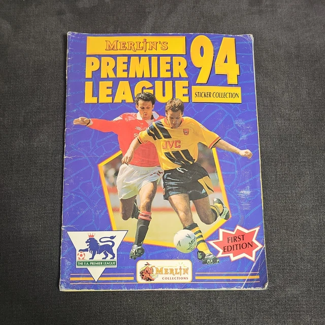 RARE MERLIN PREMIER League 94 Sticker Album 100% Complete Full 1st ...
