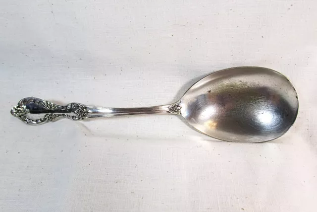 Vintage Wm Rogers Mfg Co Extra Plate Spoon 9" long 2.5" wide Grand Elegance Pat.