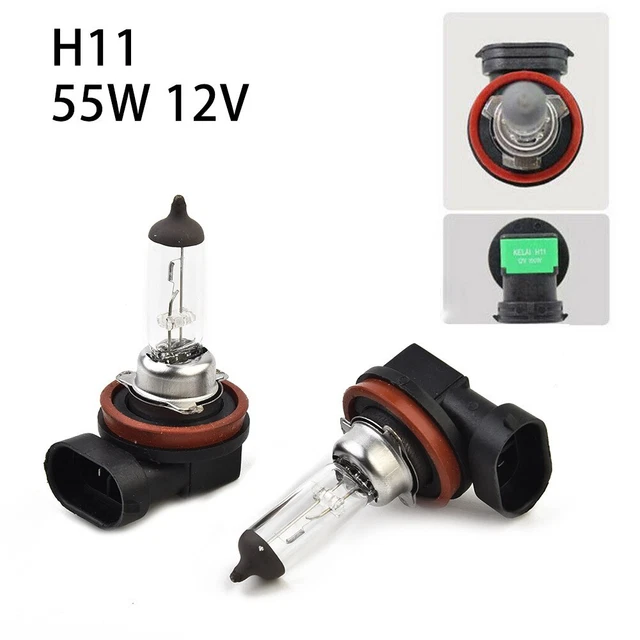 2x H11 Halogen Car Headlight-Auto Low-Beam Driving Light Bulbs Fog Lamp 55W 12V