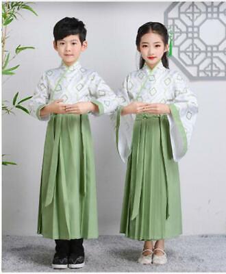 Chinese Ancient Kids Girl Boy Hanfu Tang Costume Dynasty Princess Cosplay Dress