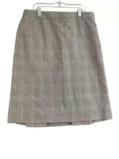 J Crew Pencil Skirt Size 4 Lightweight Wool Gray Plaid Career Lined