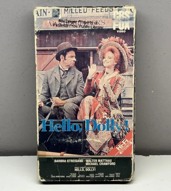 Hello, Dolly! VHS 1984 Video Tape CBS FOX Barbara Streisand BUY 2 GET 1 FREE!