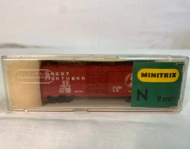 N Scale Minitrix Box Car Railroad Train #3201 Great Northern GN #11875