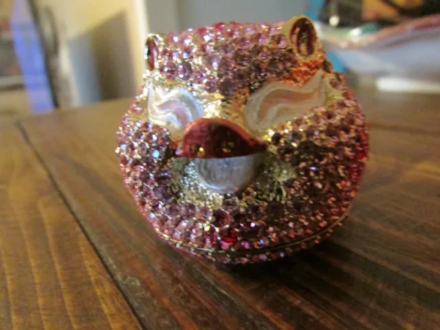Glittery Small Pink Fat Pig Trinket Box