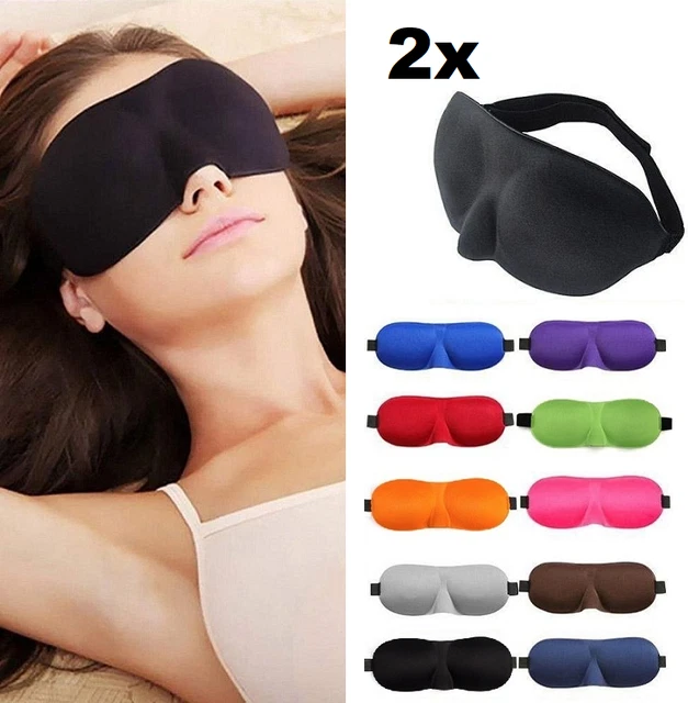 2x Schlafmaske Augenmaske 3D Damen Herren Schlafbrille Reise Maske Augenbinde