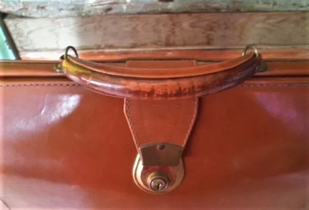 Vintage Leather Briefcase Falk & Co Nsw Top Grain Hide Brown Bag Attache Case 3