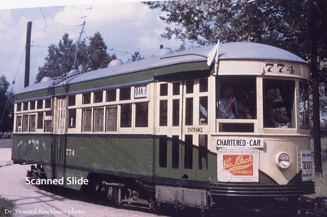 Kodachrome Copy Slide: Louisville Ry. Co. streetcar 774 on Fantrip