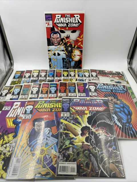 THE PUNISHER “WAR ZONE “1992 25 Comics NM/M Missing 3-20-21-23-24-25-31-32-33-34