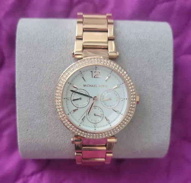 Michael Kors MK5491 Parker Rose Gold Stainless Steel Chronograph Women's Watch