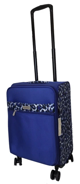 Samantha Brown 22" Spinner with Satchel 2-piece Set Navy Leopard NWT *BEST PRICE 2
