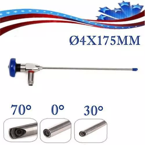 Carejoy Rigid Endoscope ?4X175mm Arthroscope 3 Degree 0°/30°/70°  Nasal ENT